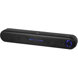 Trevi SB 8312 TV Soundbar Compatta Wireless 5.0 con USB, MP3, Micro SD e AUX-IN, Mini Soundbar Potente 30W per TV PC, Audio Ste