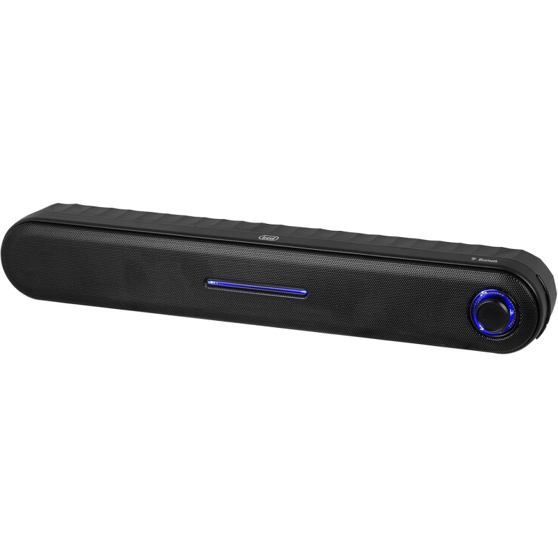 Trevi SB 8312 TV Soundbar Compatta Wireless 5.0 con USB, MP3, Micro SD e AUX-IN, Mini Soundbar Potente 30W per TV PC, Audio Ste