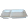 Vassoio rettangolare in PS Dopla Professional 2 scomparti 270x180 mm - conf. 50 pz - 06027